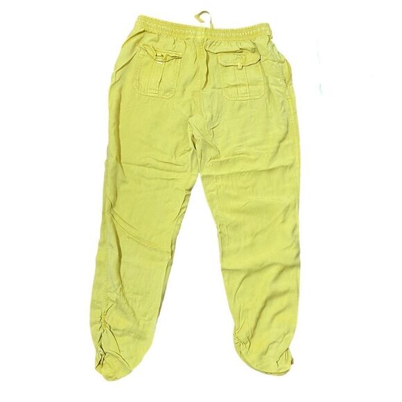 Thread + Supply Womens Jogger Size L Monarch Gold Yellow Pull On Lyocell - Picture 2 of 4